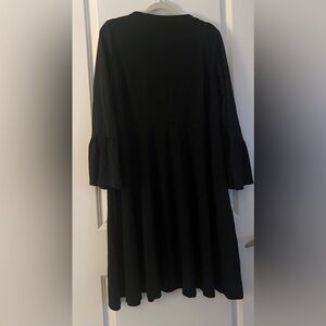 Eloquii Black Bell Sleeve Cocktail Dress